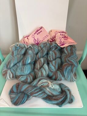 Lot of 5+ Wildflower Fibres 100% French Bellangora Hand Dyed “Earth” Yarn